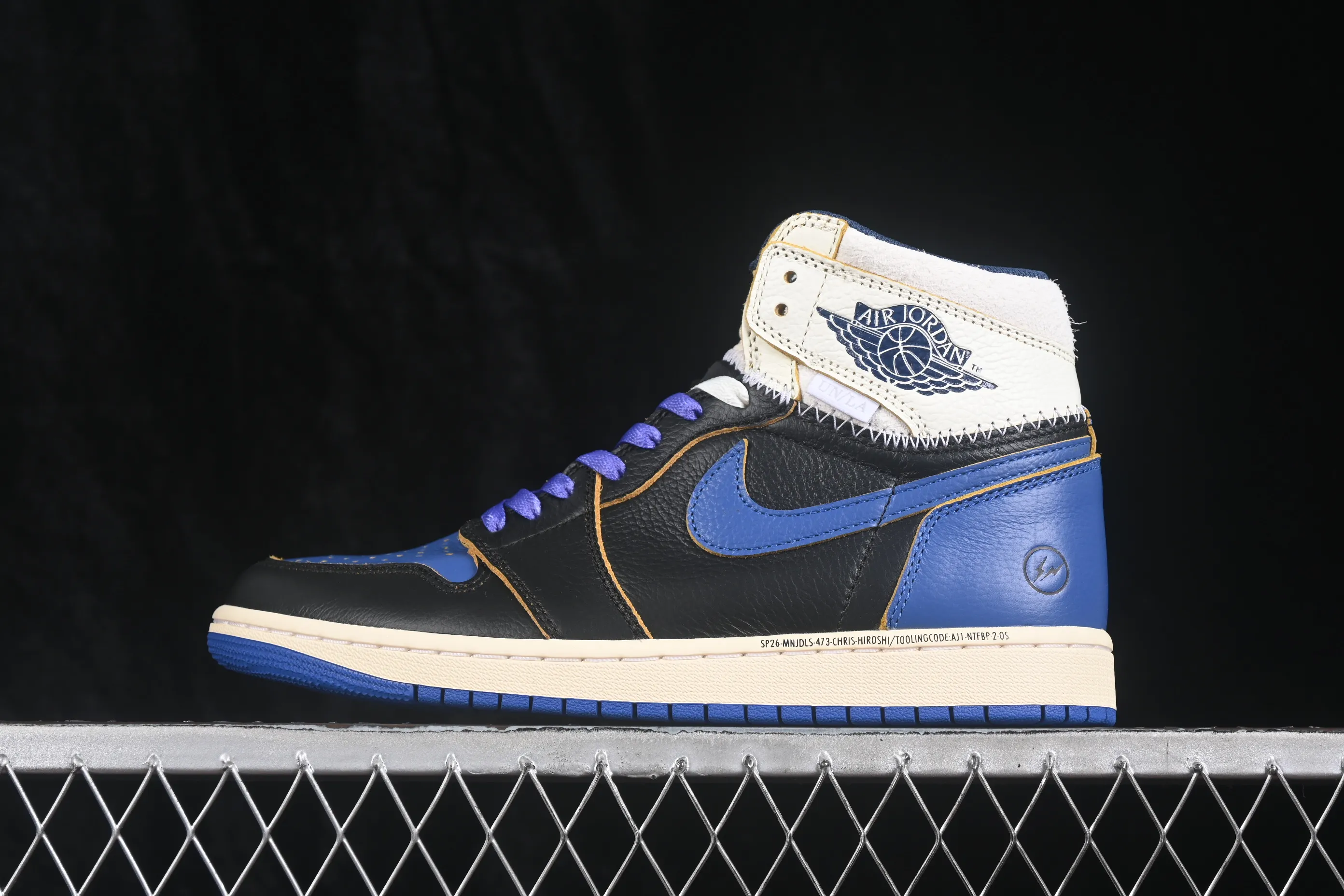 All categories Air Jordan Jordan series basketball shoes Air Jordan 1 High OG version Fragment x Union x Air Jordan 1 Retro AJ1 Joe 1 new deconstructed royal blue high-top basketball shoes IO7847-001